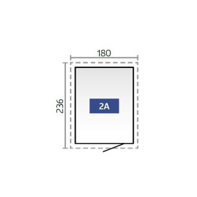  Biohort | Berging Neo 2A | Enkele Deur | Zilver-Metallic 261379-10